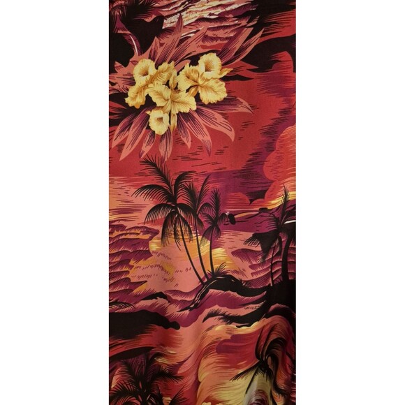 Hawaiian Vacation Brand Men’s 5X Red Tropical Shirt Design In Italy Collared Top - Picture 3 of 4